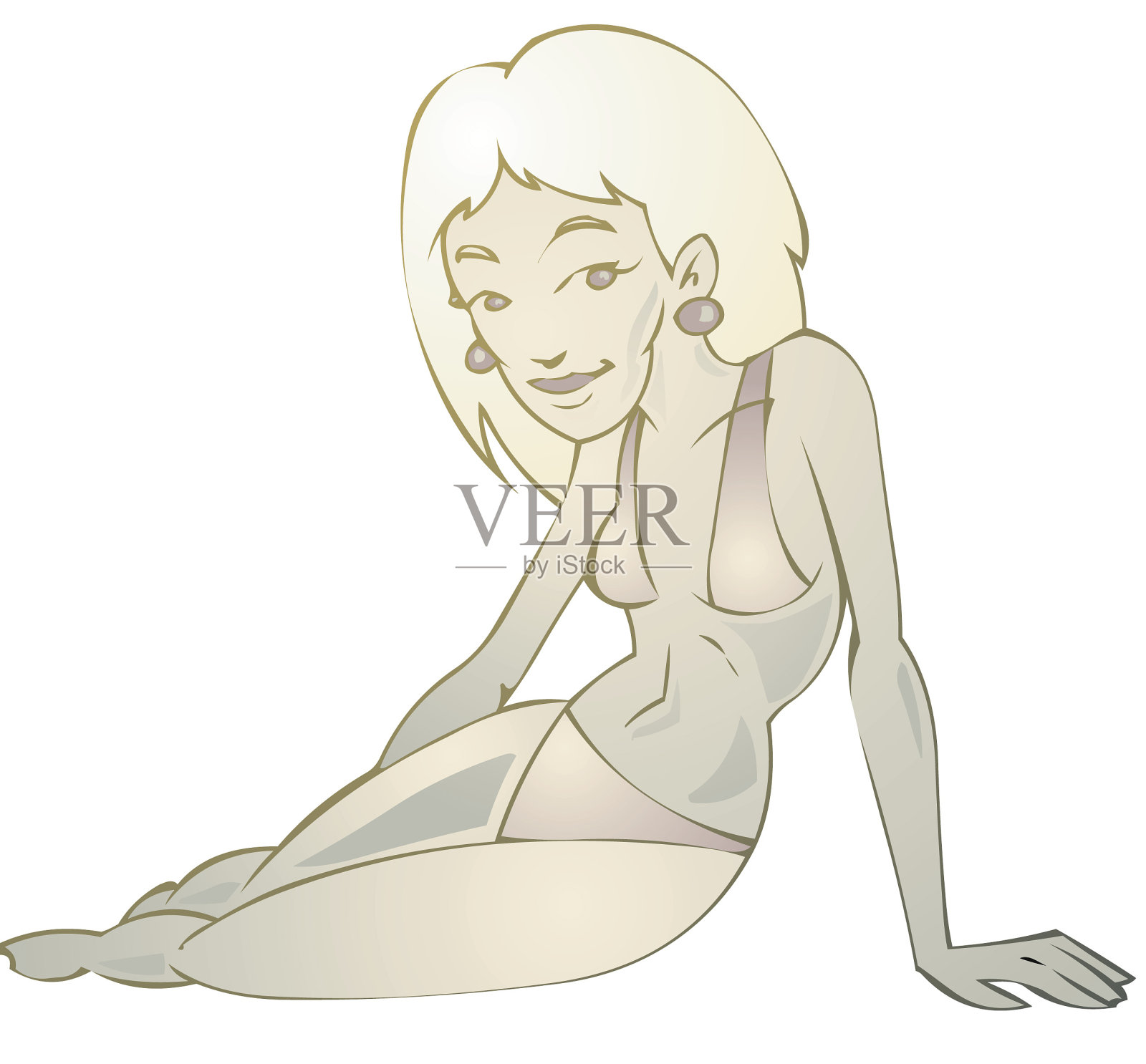 海滩如此插画图片素材