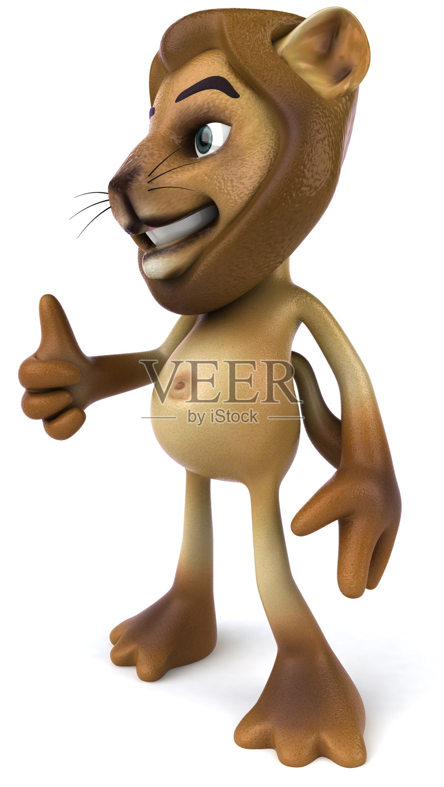 竖起大拇指的狮子设计元素图片