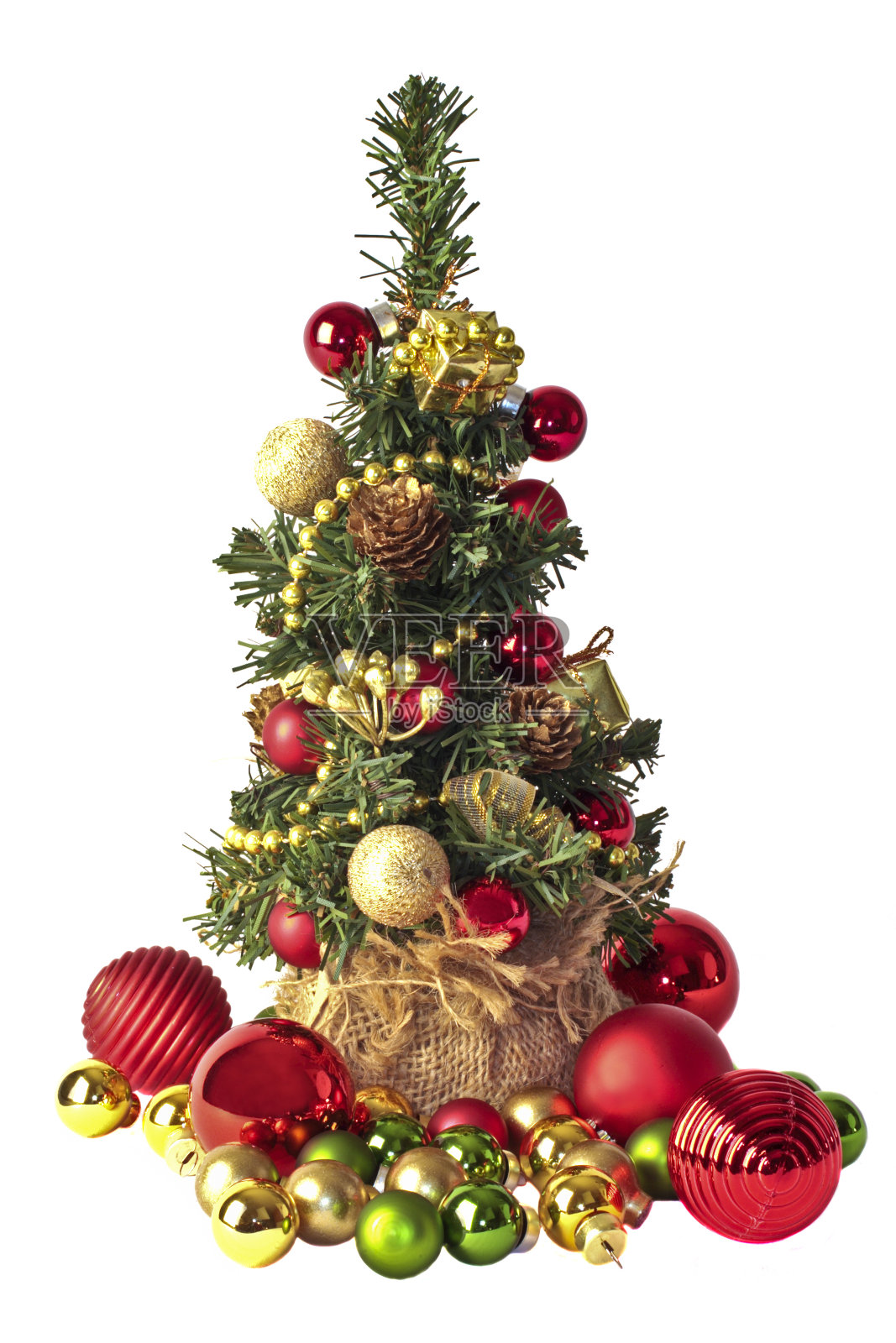 可爱的小圣诞树照片摄影图片