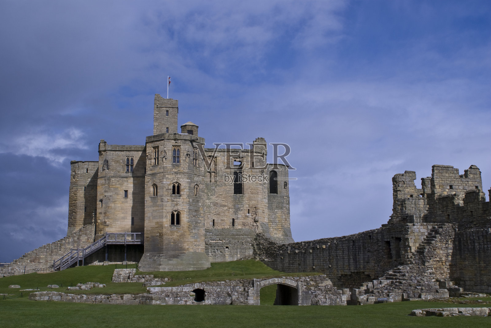 Warkworth城堡照片摄影图片