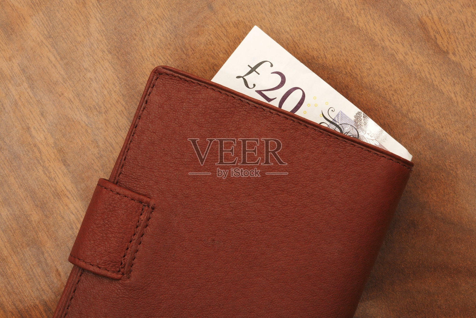 20英镑的皮钱包照片摄影图片