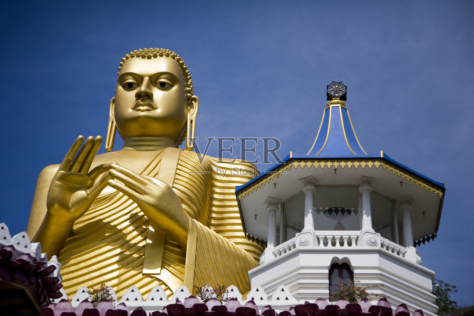 来自斯里兰卡的金佛雕像照片摄影图片