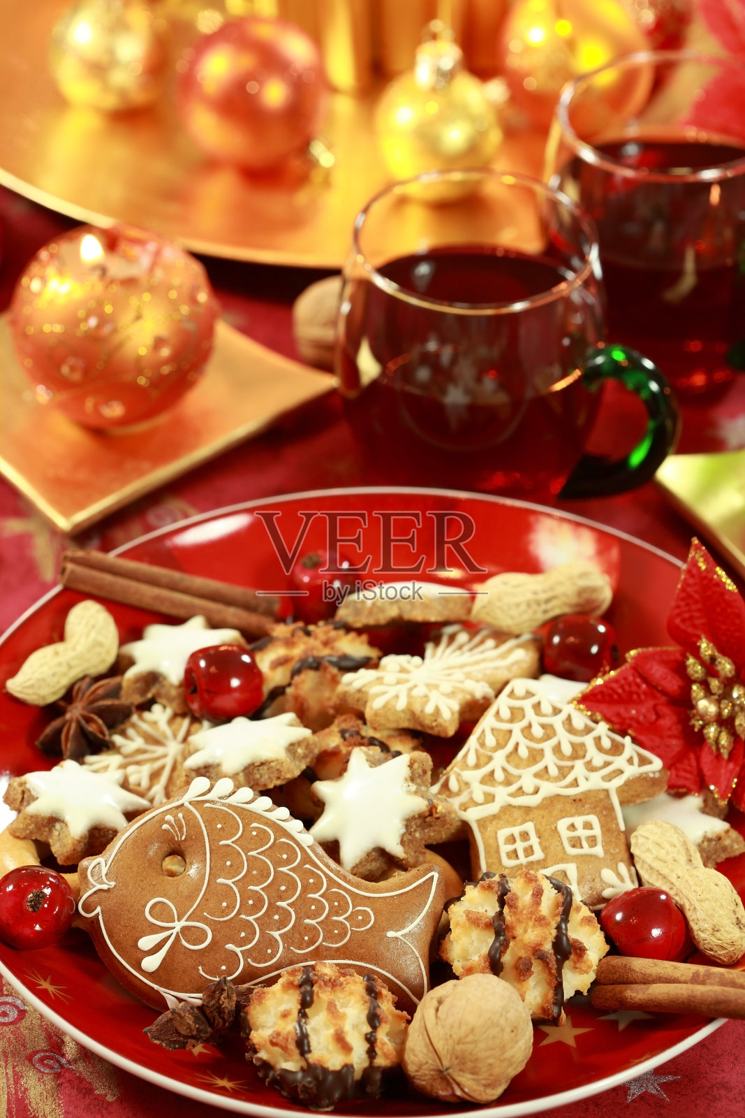 圣诞饼干照片摄影图片