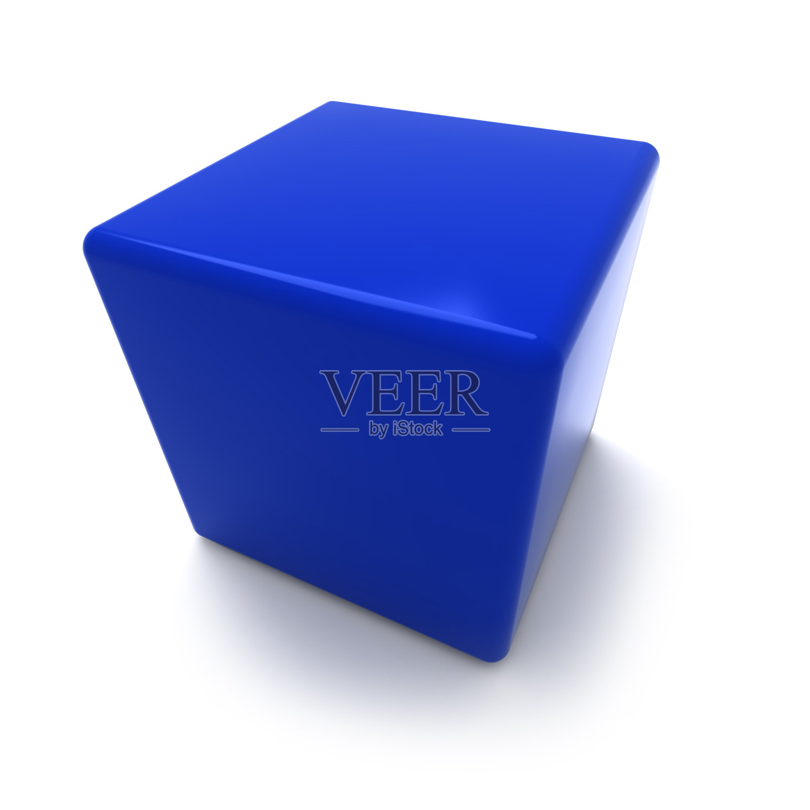 蓝色立方体设计元素图片