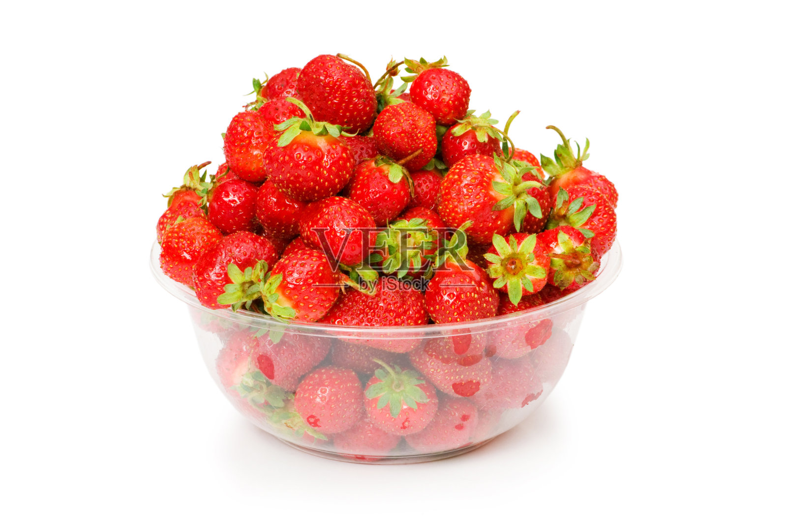 红色草莓孤立在白色背景上照片摄影图片