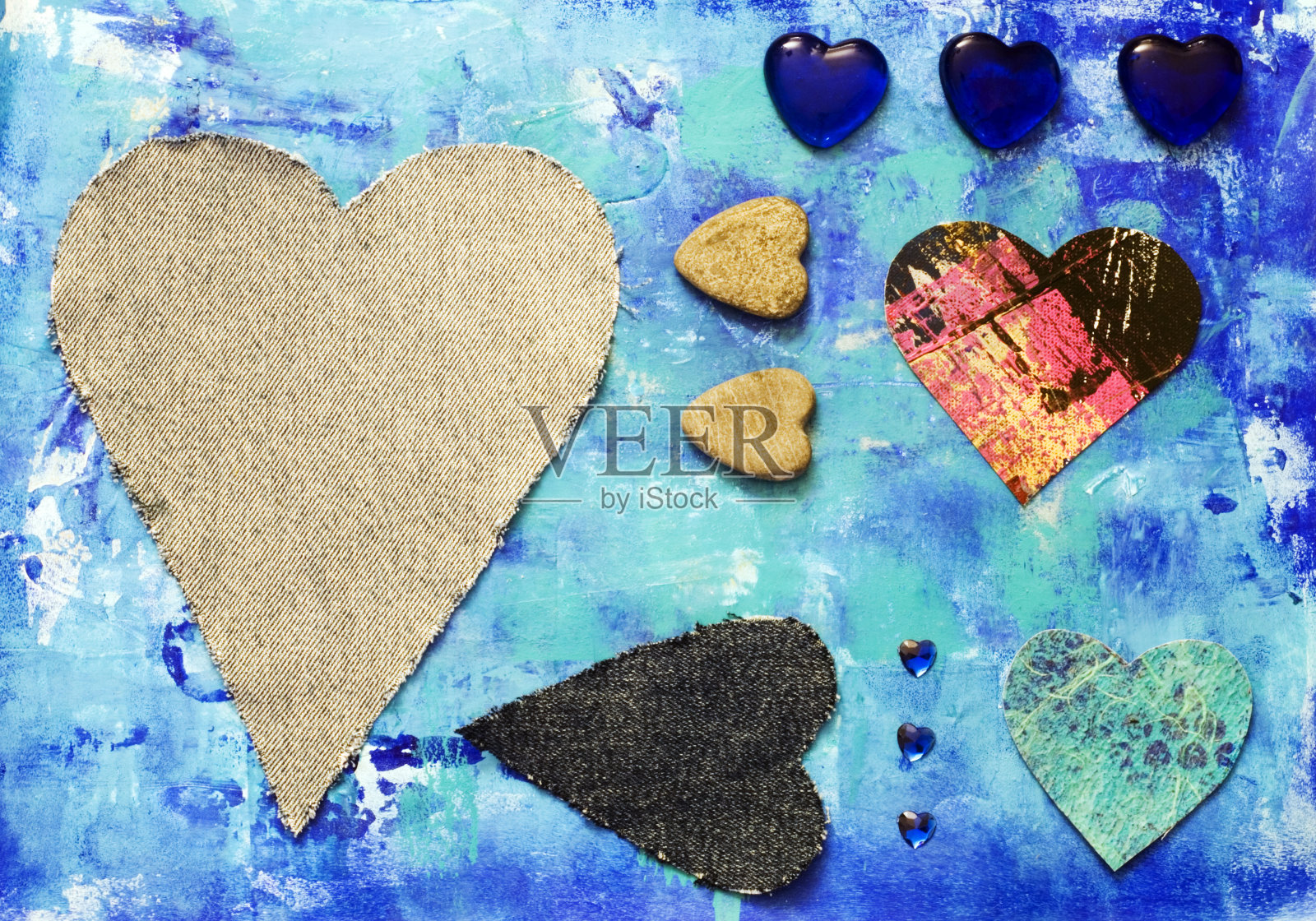 爱心拼贴照片摄影图片