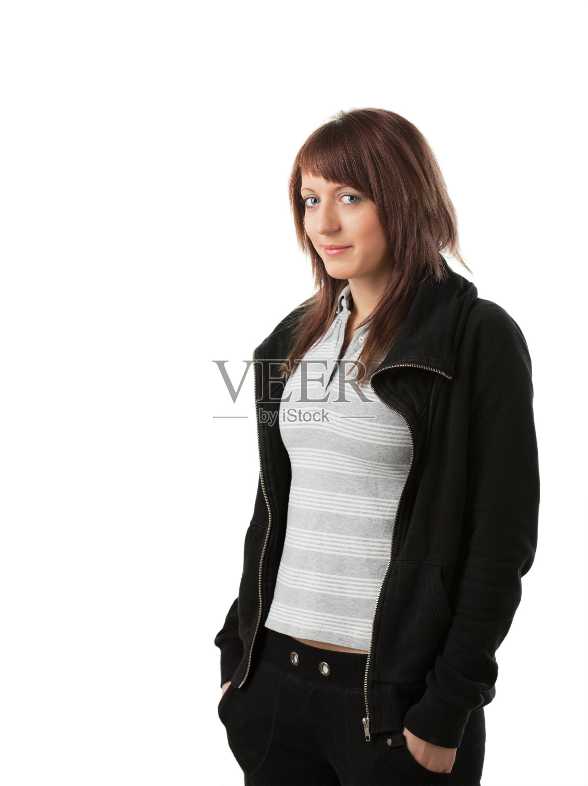 微笑的十几岁的女孩照片摄影图片