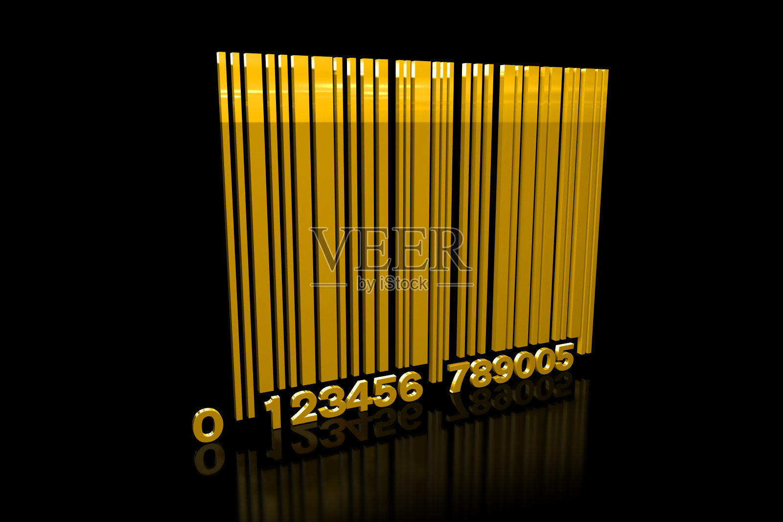 金色的条形码插画图片素材