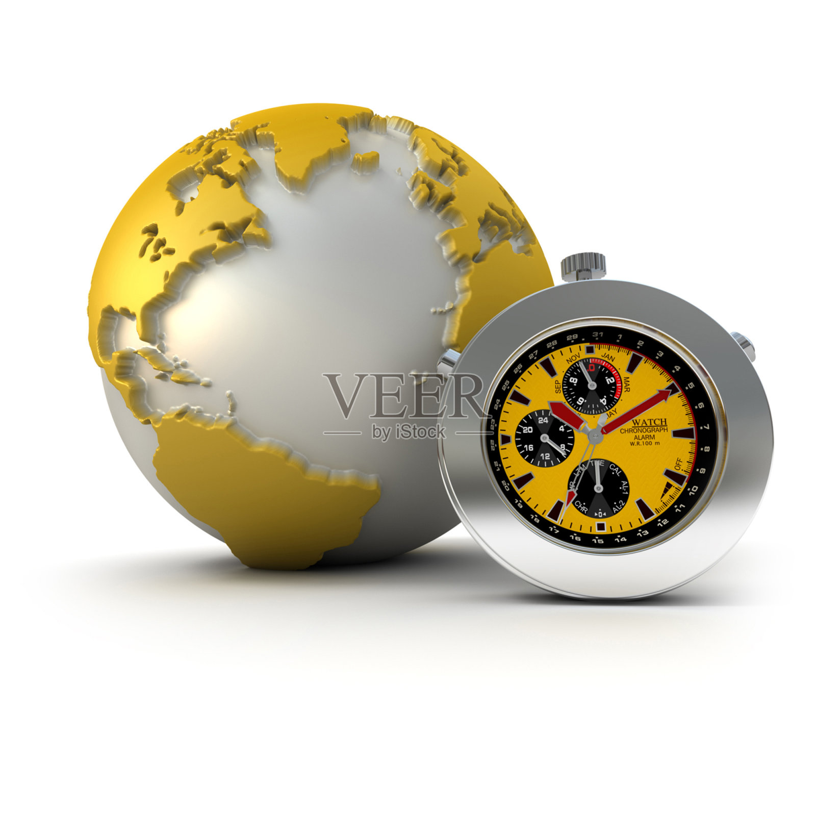 世界准时插画图片素材