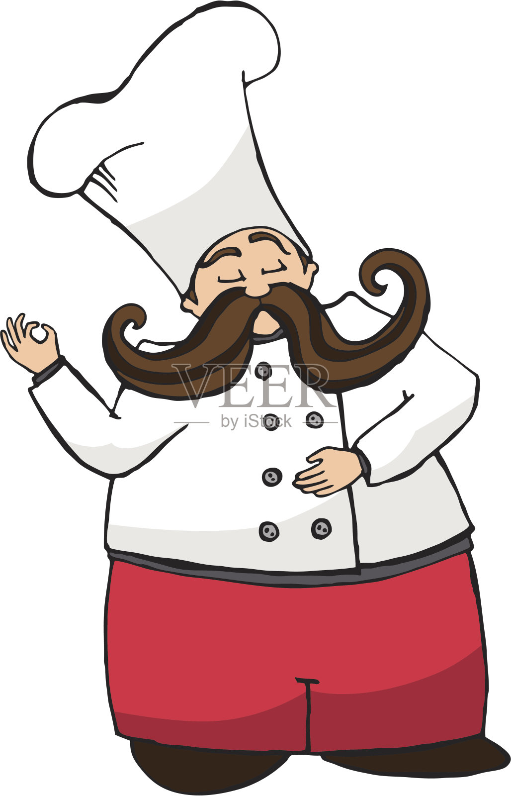 老板厨师插画图片素材