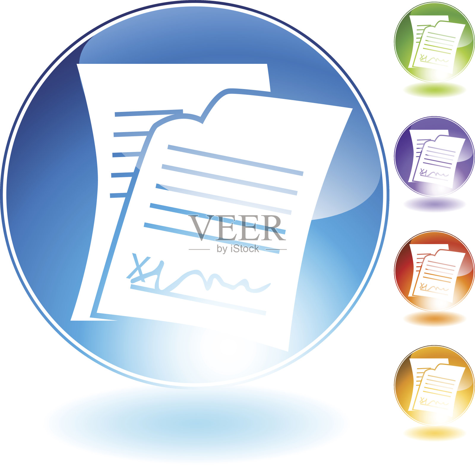 签署文件图标插画图片素材