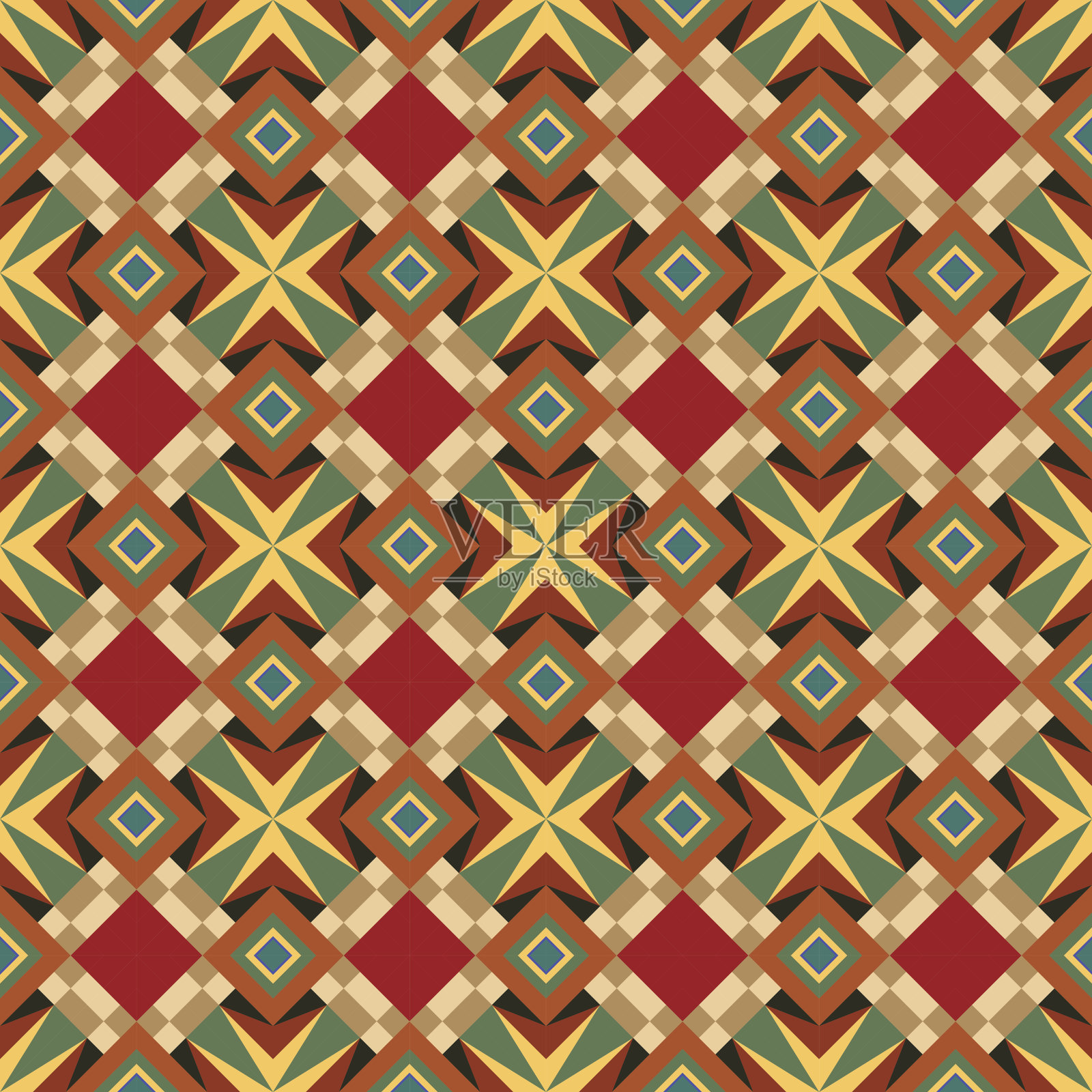 无缝拼花图案插画图片素材