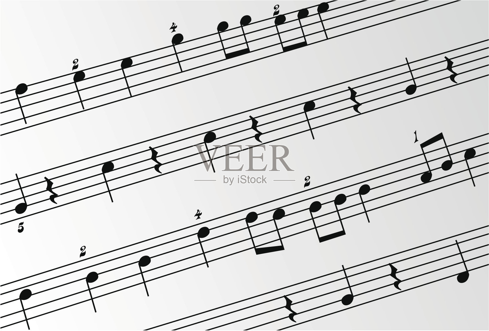 音乐音符3近景向量插画图片素材