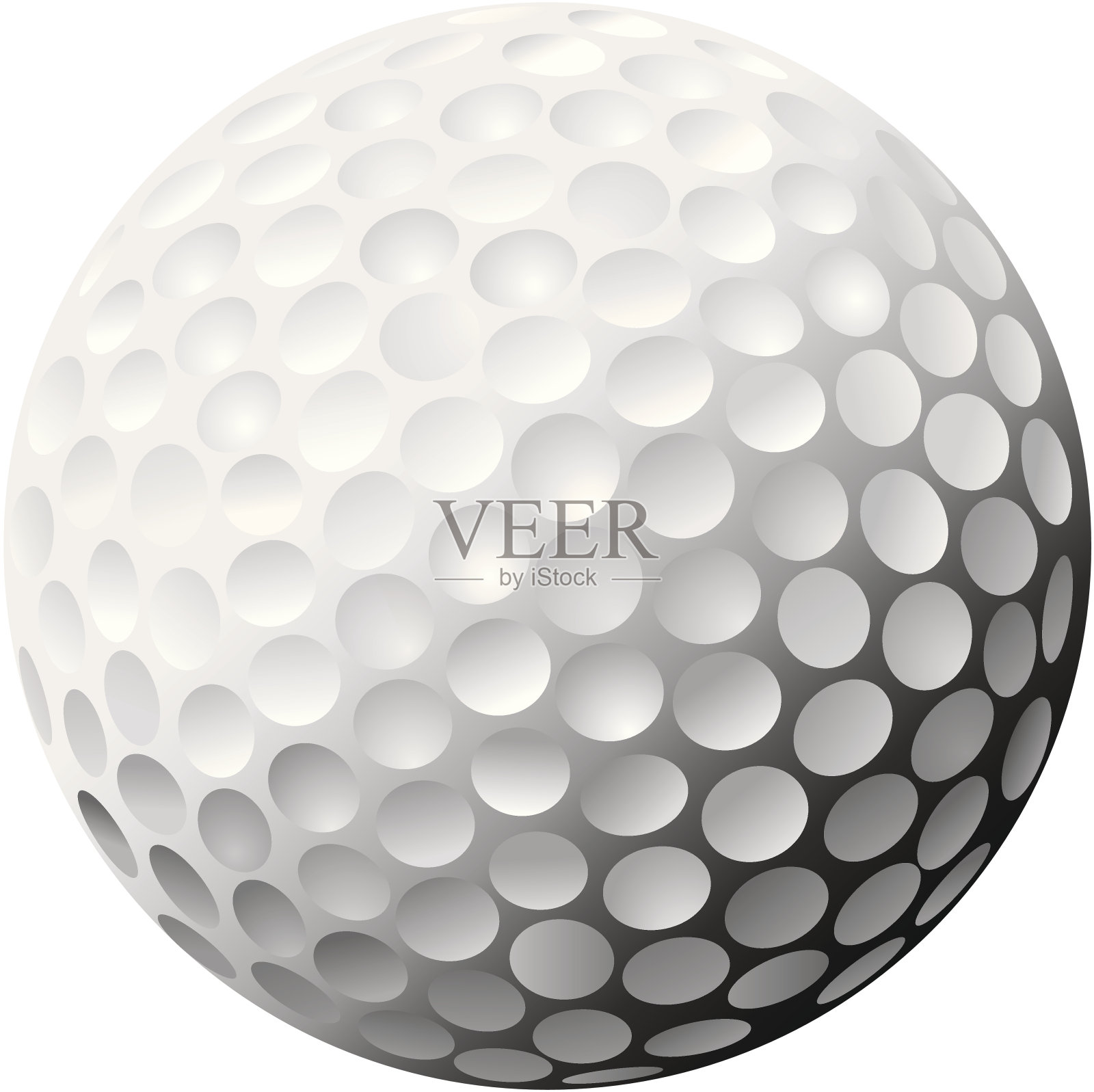 高尔夫球矢量，重阴影设计元素图片