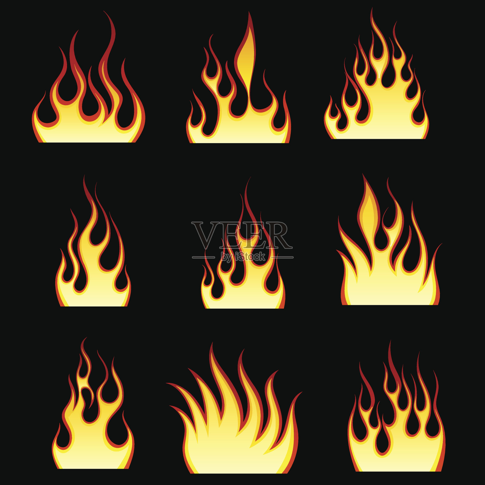 火灾模式设置设计元素图片