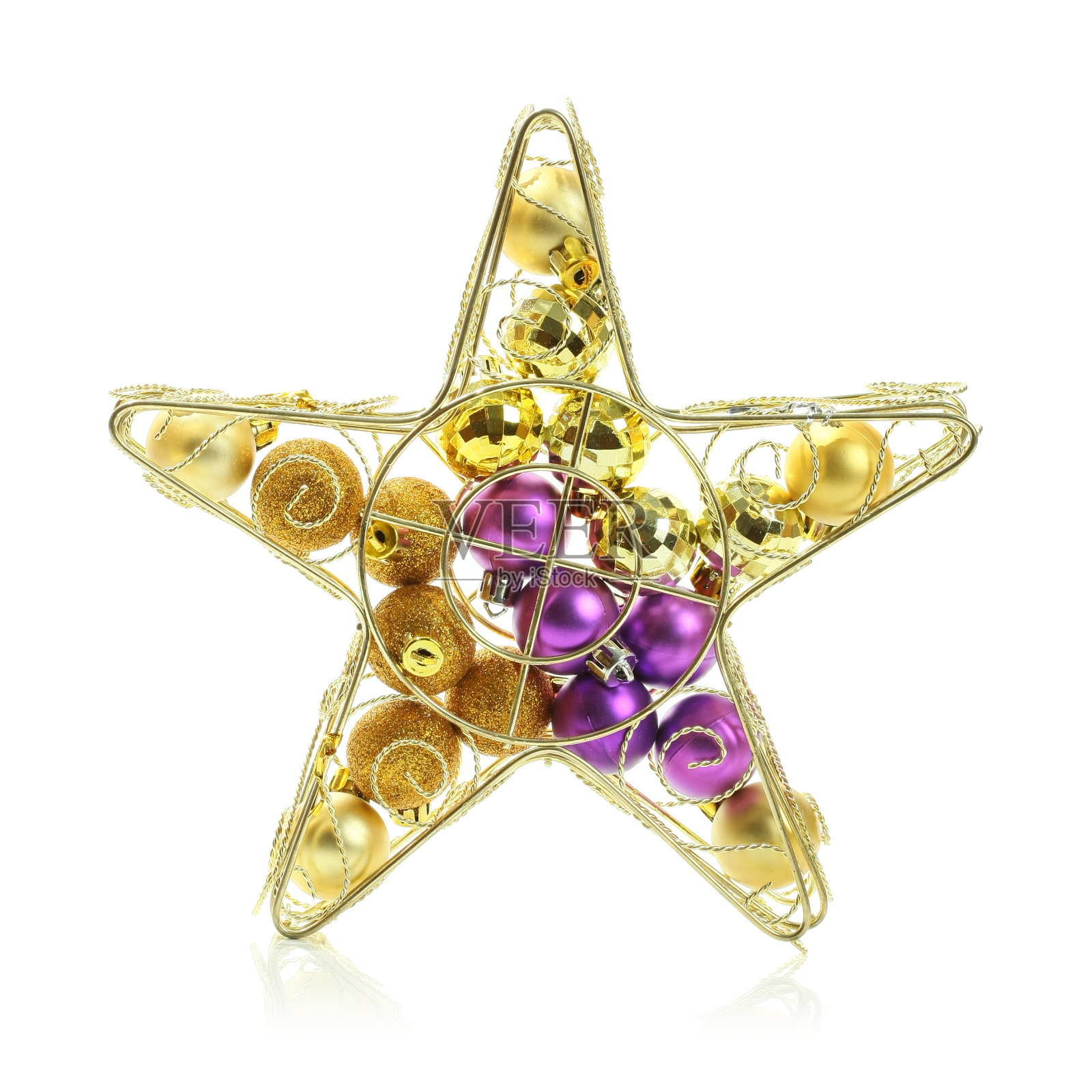 圣诞装饰，星星，孤立照片摄影图片