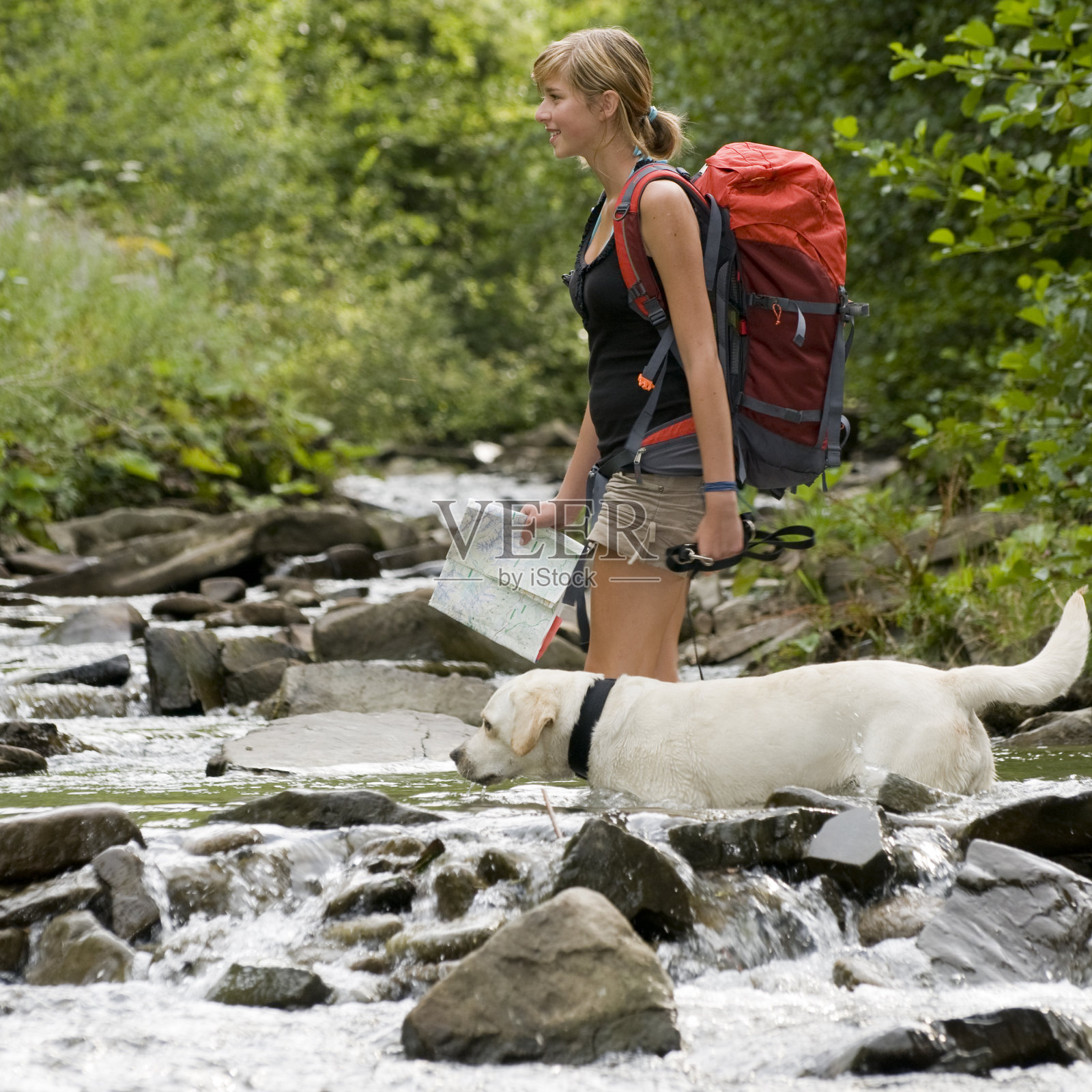 穿过河照片摄影图片
