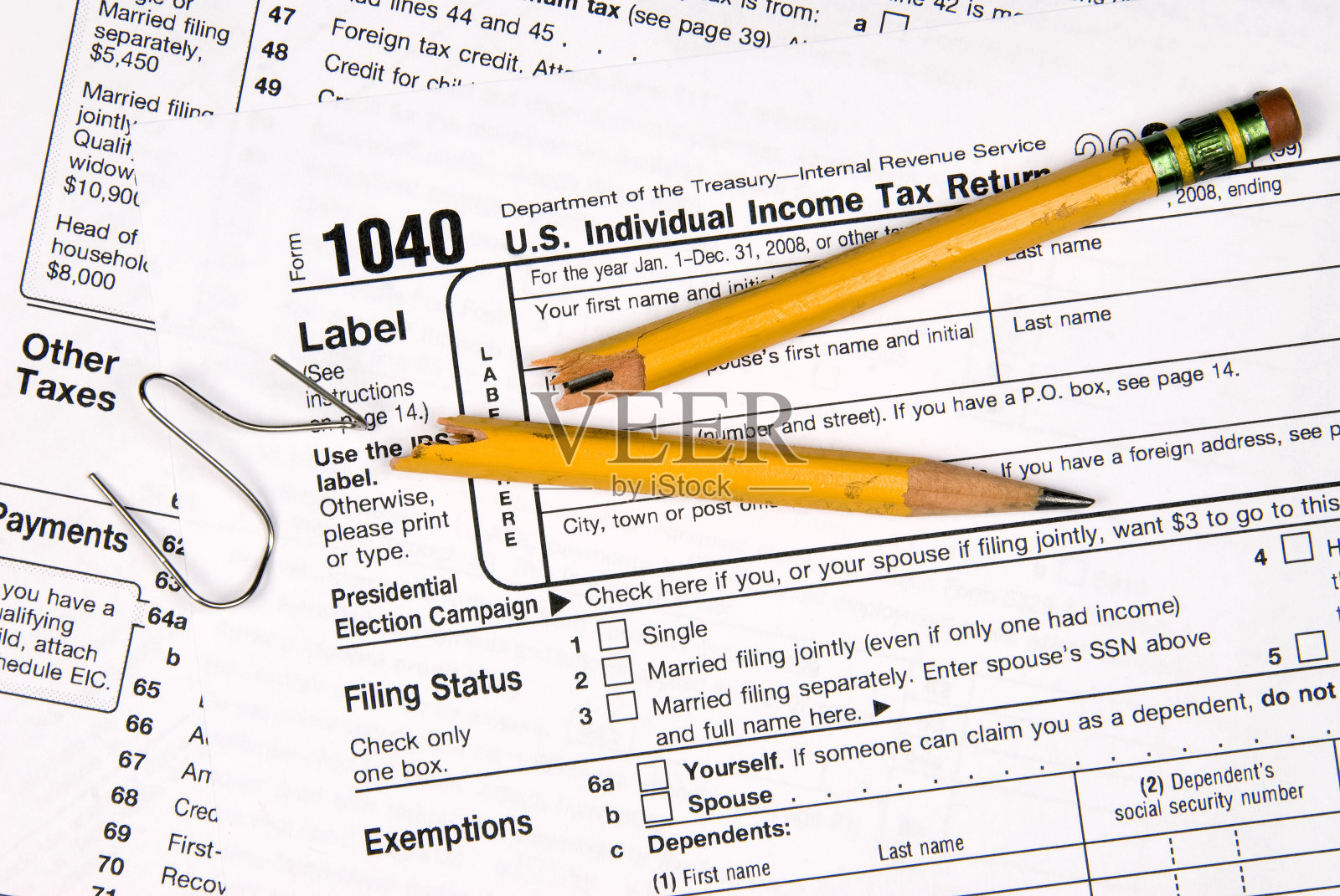 税务表格和挫折照片摄影图片