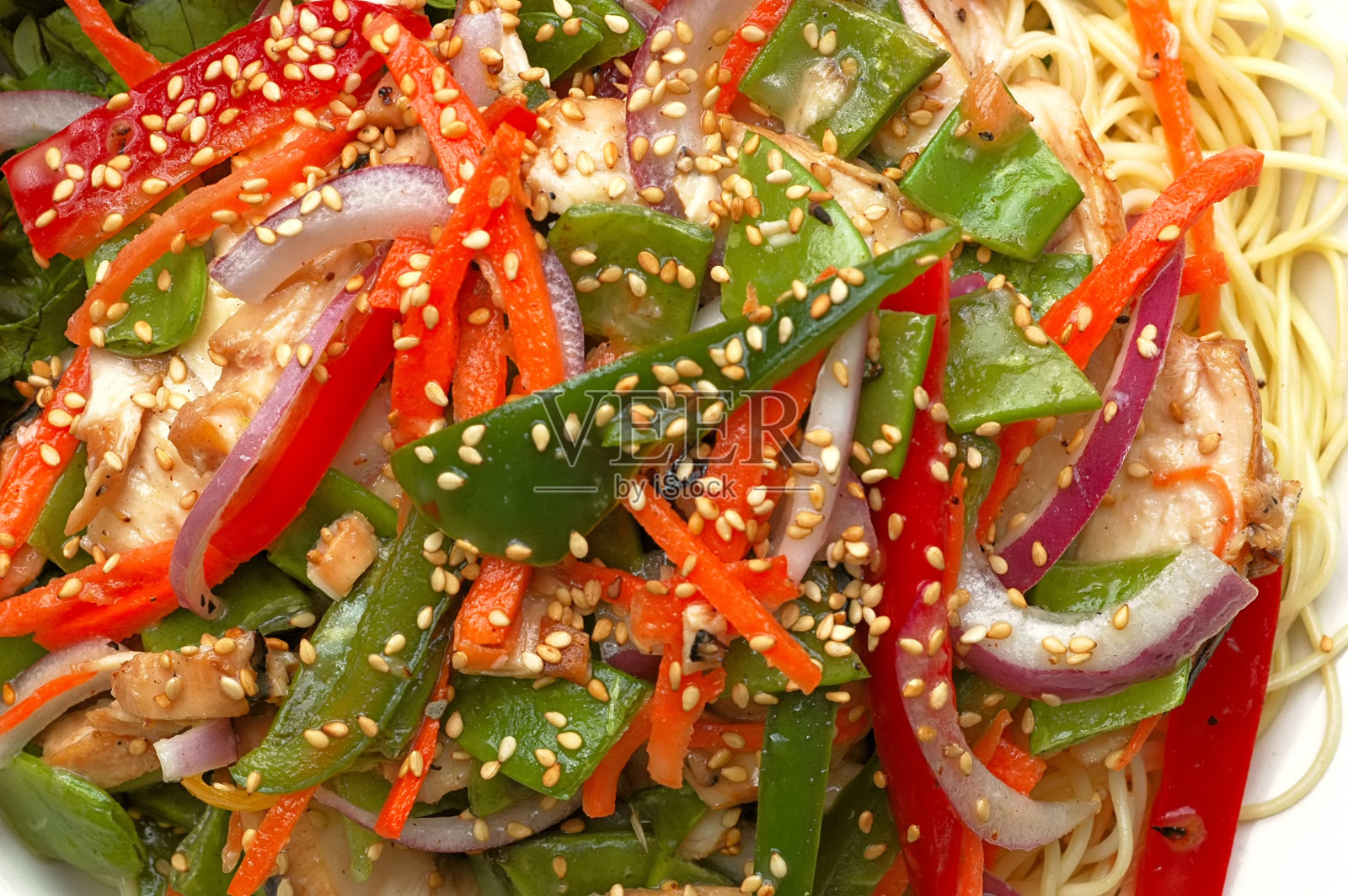 中国鸡肉沙拉照片摄影图片