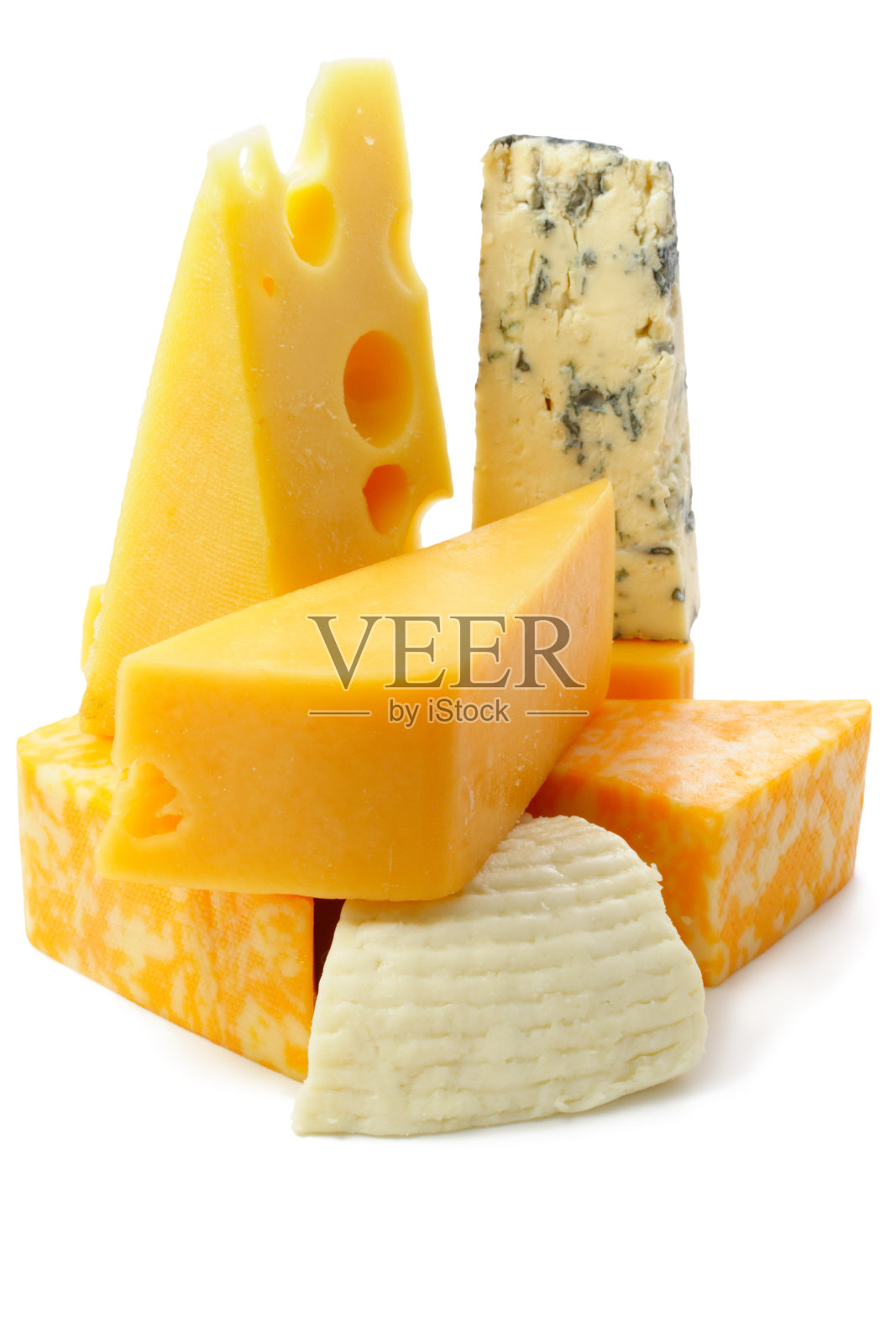 不同的奶酪代表不同的类型照片摄影图片