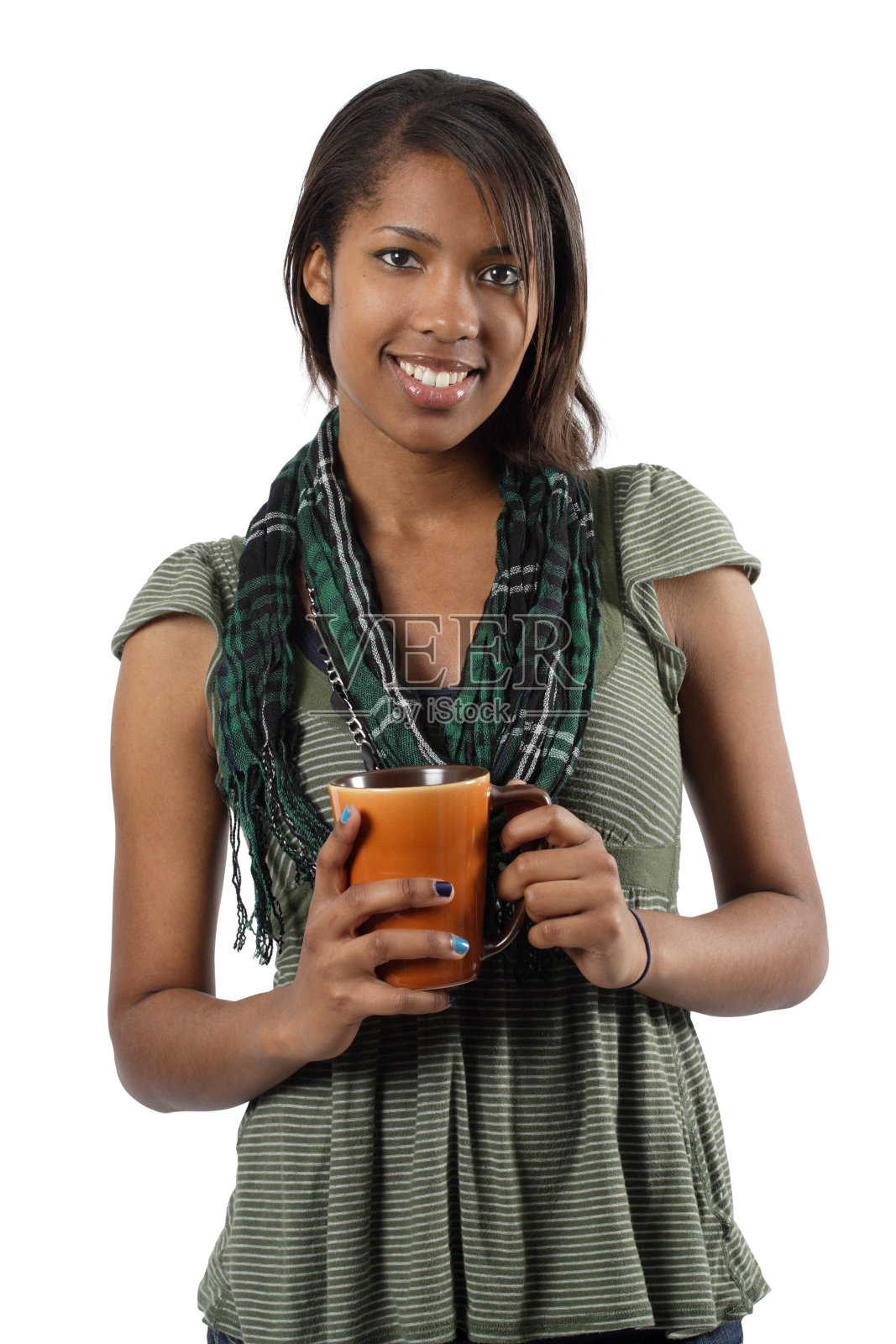 喝咖啡的美女照片摄影图片