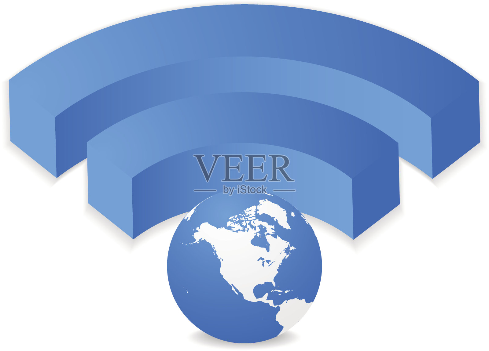 RSS蓝色世界插画图片素材