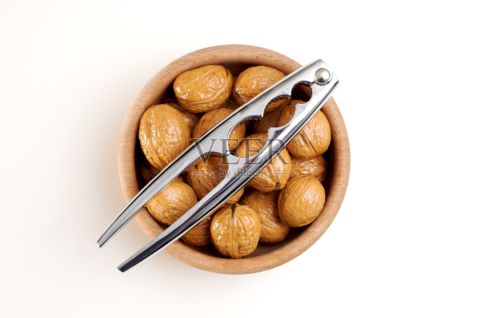 白色上孤立的核桃照片摄影图片