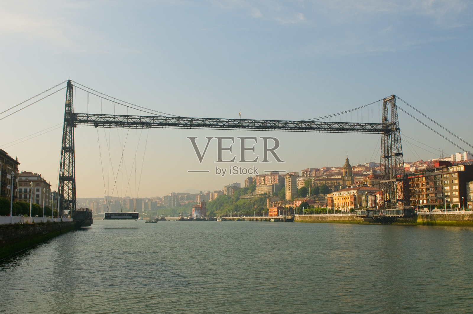 Puente Colgante 或 Vizcaya 桥，西班牙照片摄影图片