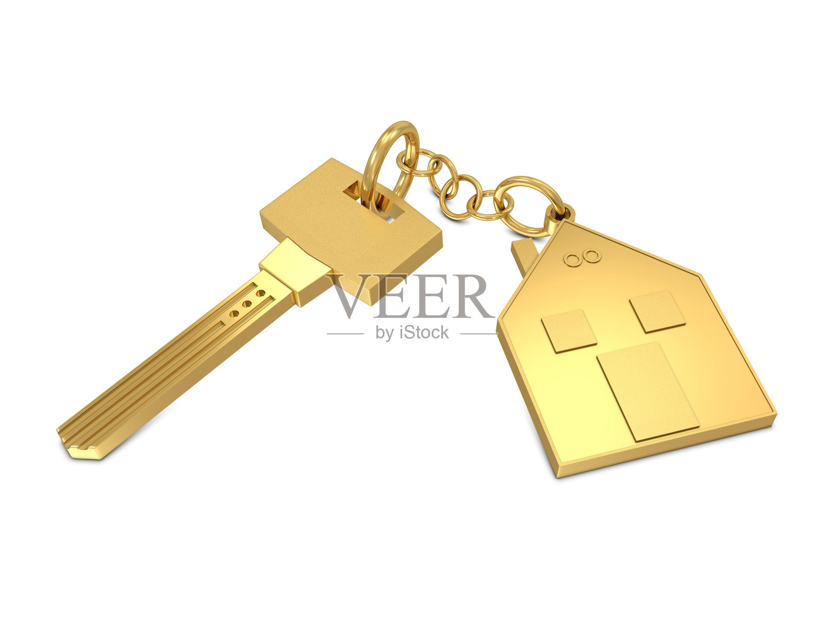 金钥匙和房子模型照片摄影图片