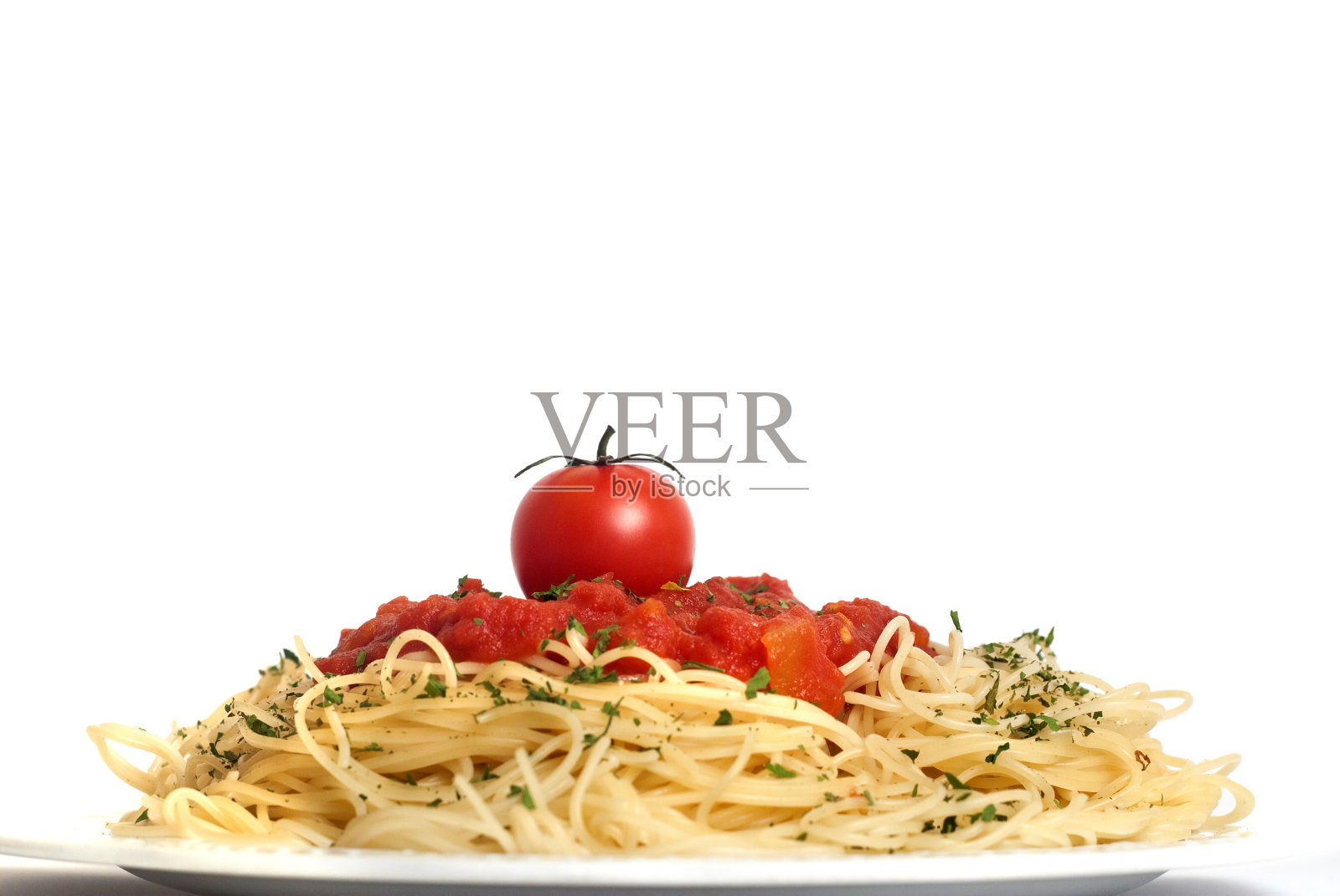 番茄意大利面照片摄影图片