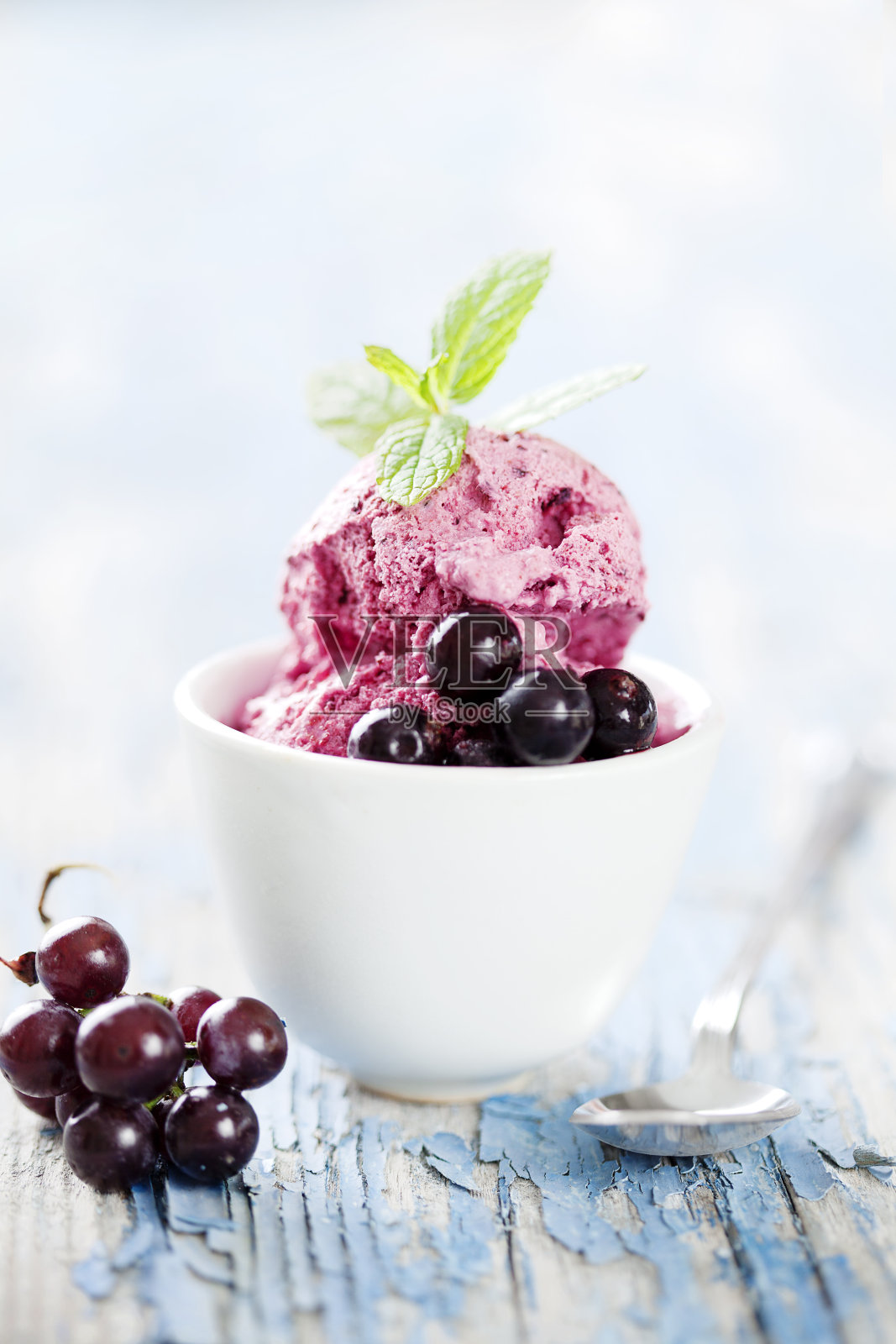 黑醋栗果汁冰糕照片摄影图片