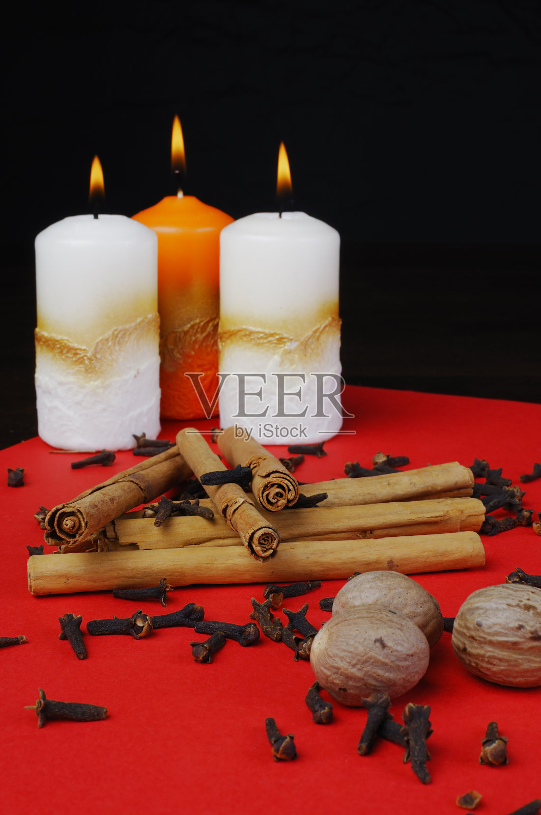 圣诞节的香料。照片摄影图片