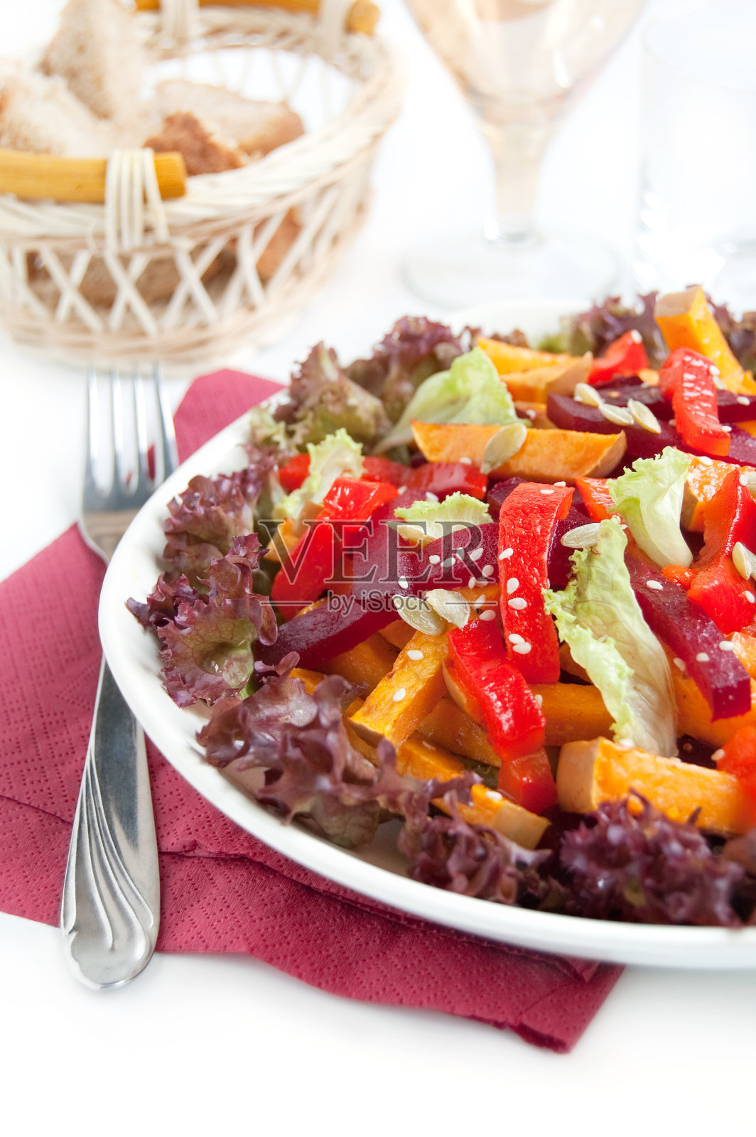 甜椒沙拉照片摄影图片