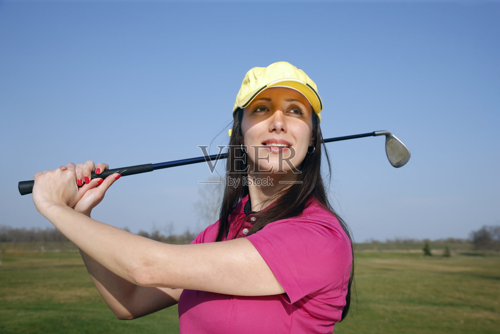女性高尔夫球手照片摄影图片
