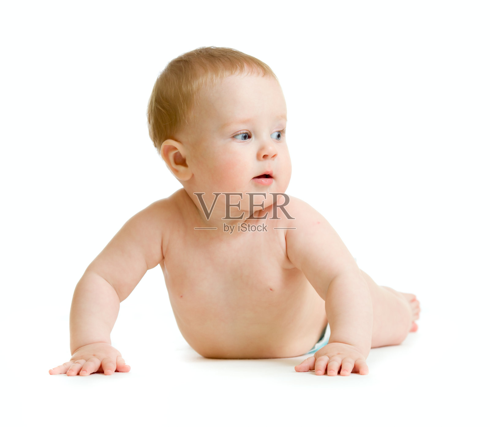 男婴孤立的谎言照片摄影图片