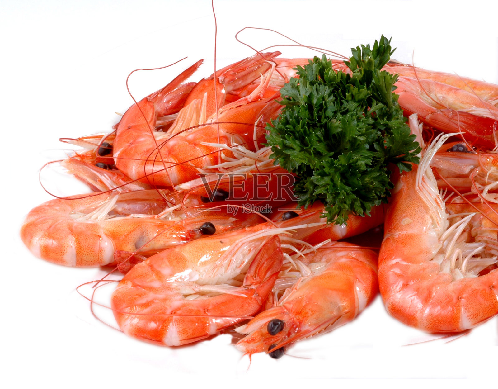 煮虾头朝上照片摄影图片