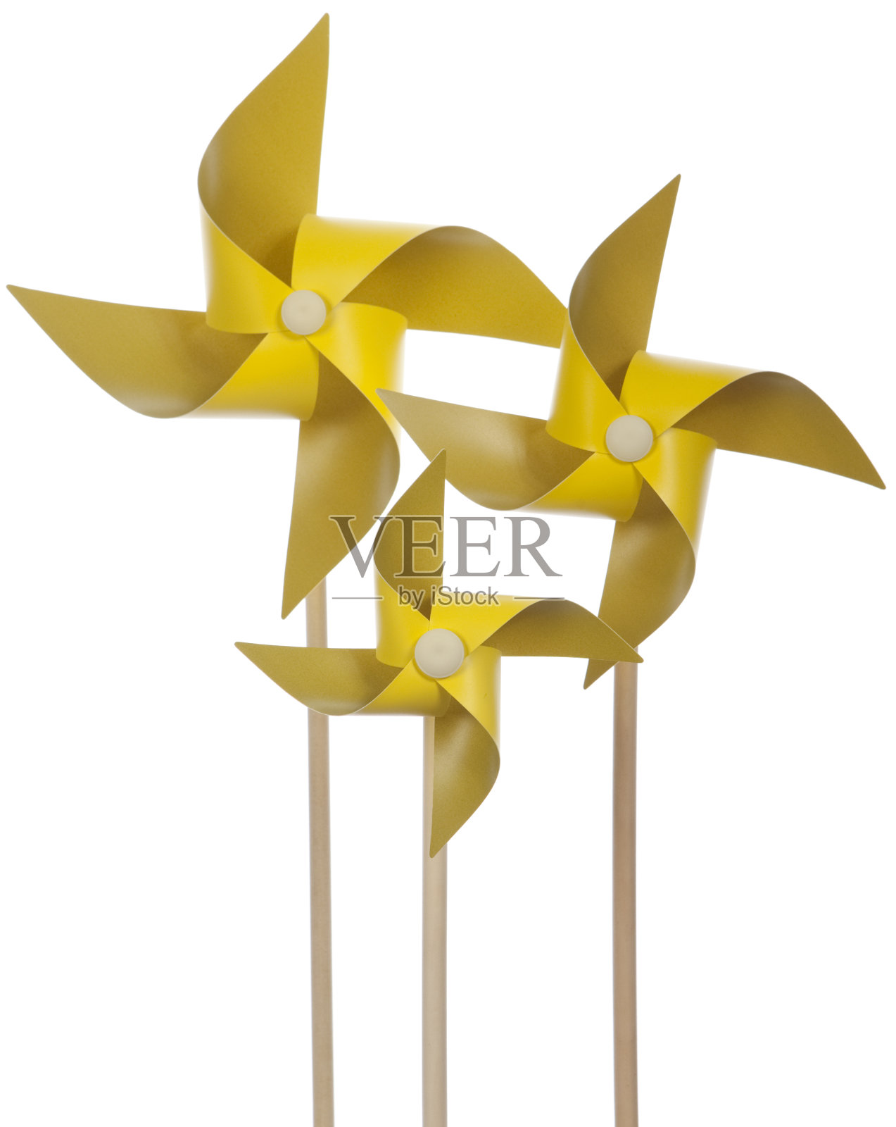 黄色风车-增加了剪切路径照片摄影图片