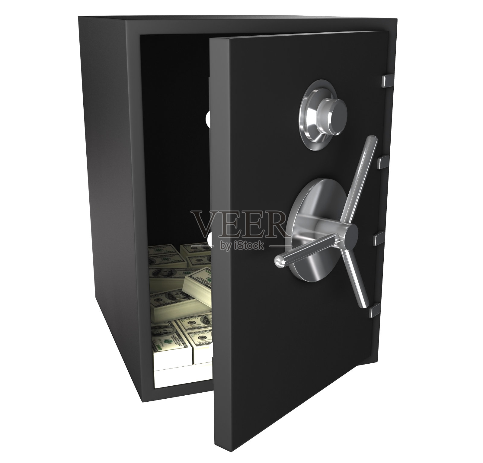 装满钱的保险箱照片摄影图片