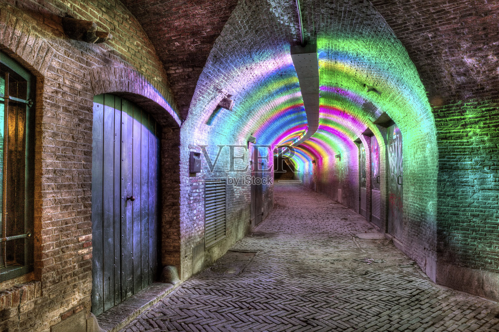 彩光隧道照片摄影图片
