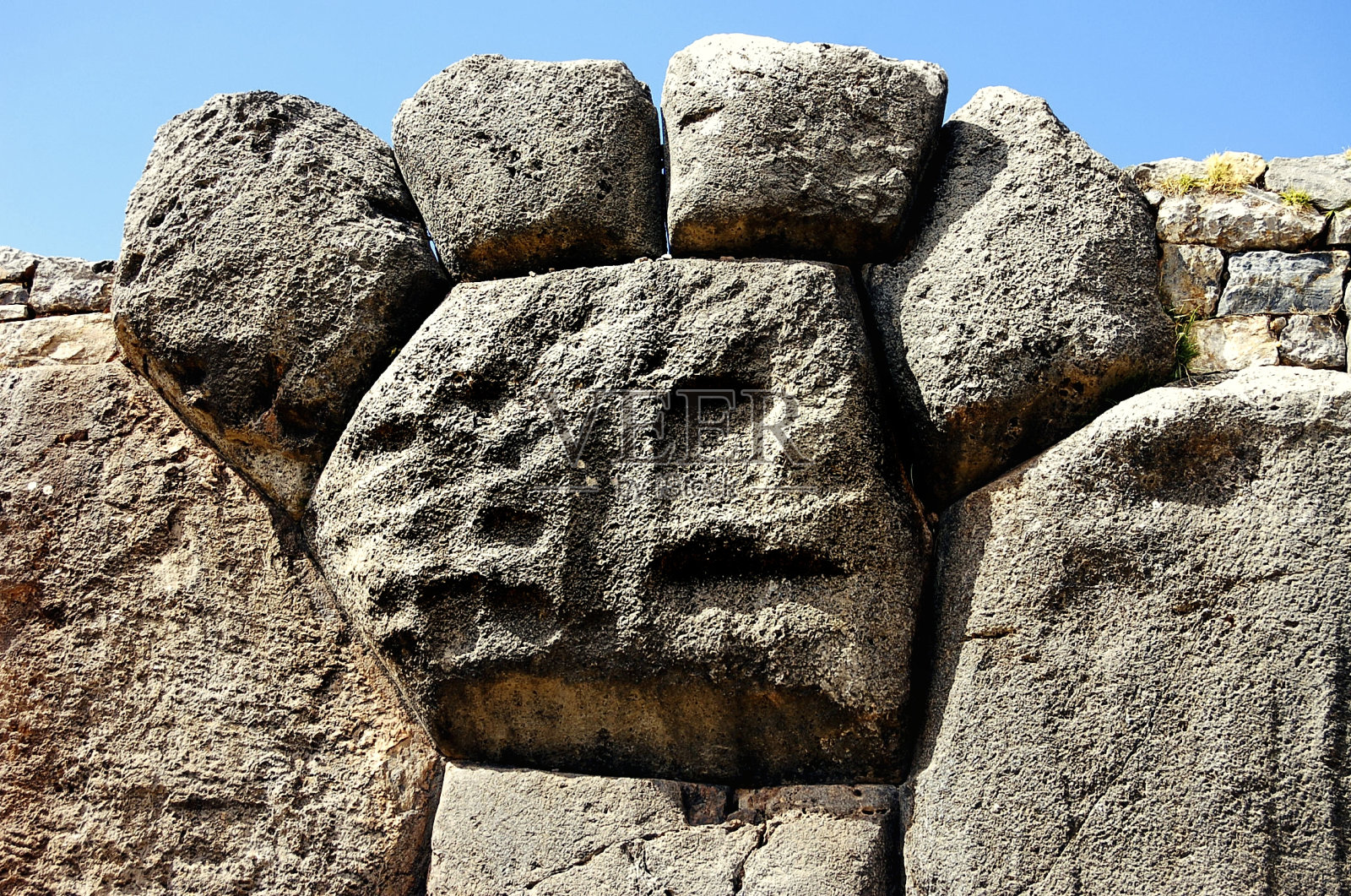 库斯科的萨克赛瓦曼印加美洲狮爪照片摄影图片