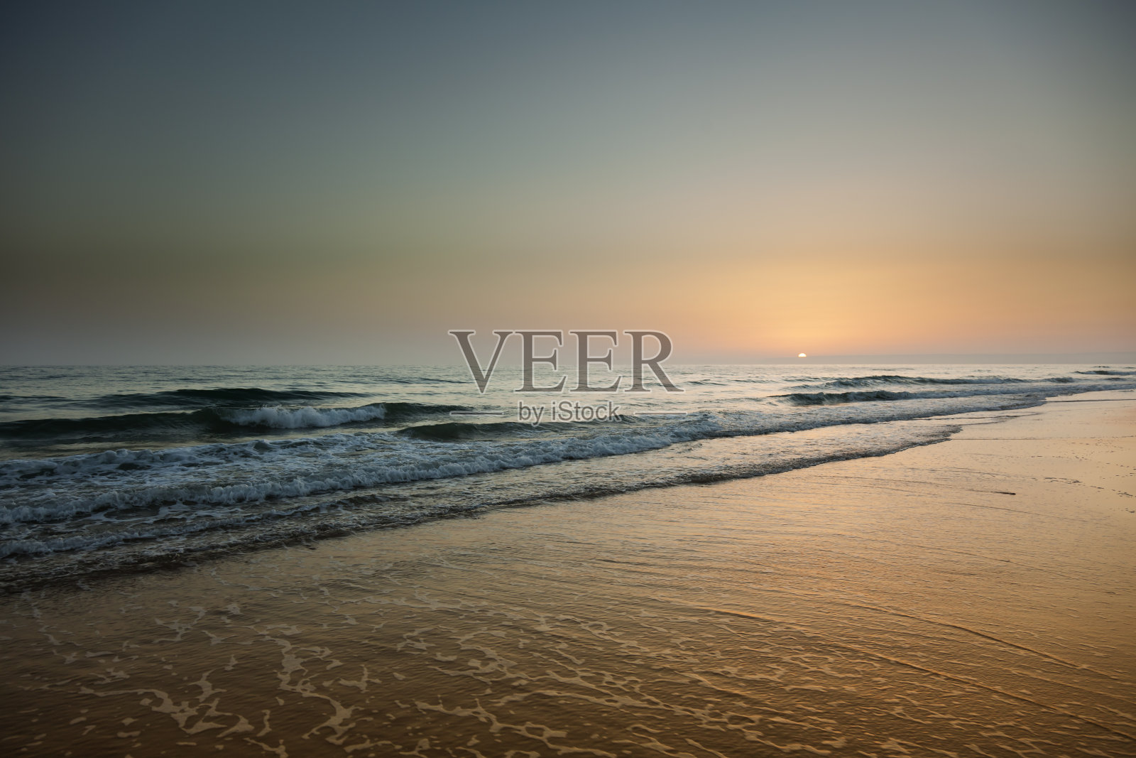 日落海滩照片摄影图片