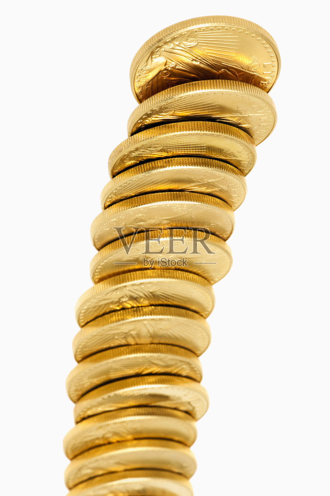 堆积的美国金币照片摄影图片