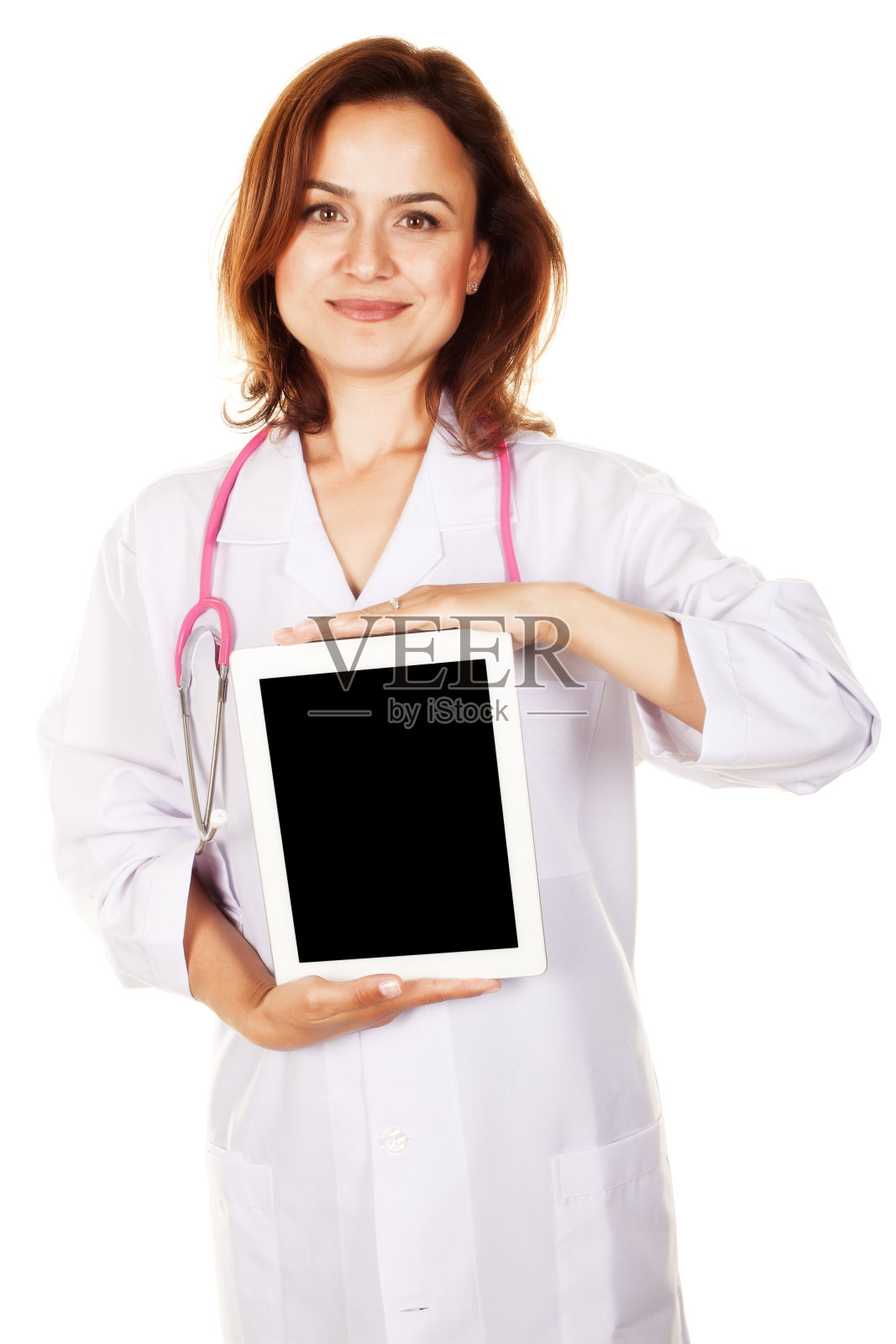 手持数码片的医生照片摄影图片