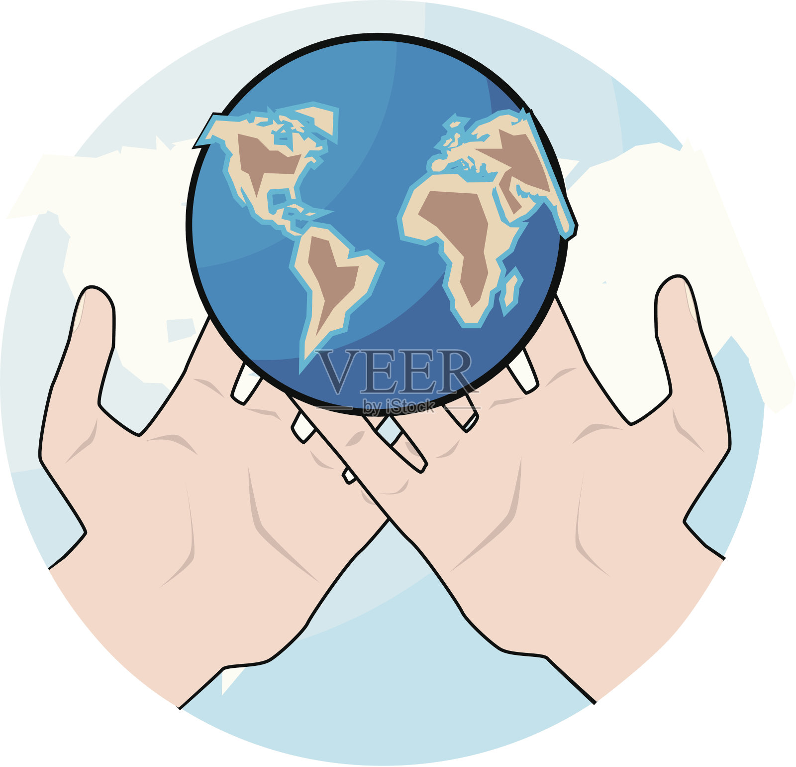 给我世界插画图片素材