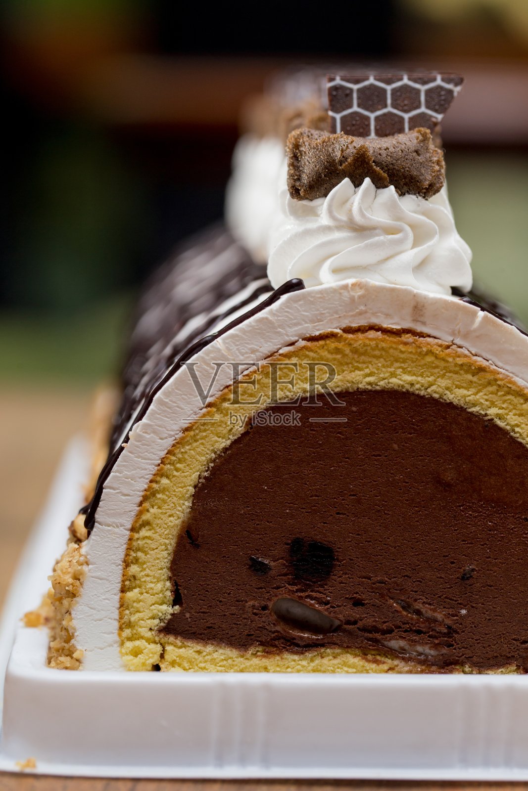 冰淇淋蛋糕卷照片摄影图片