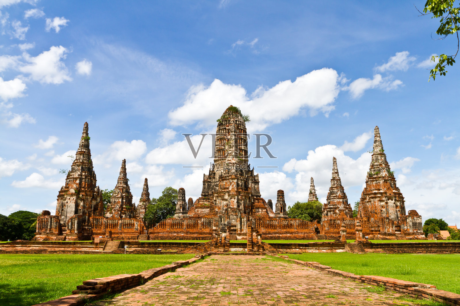 风景Wat Chaiwatthanaram老塔泰国大育他雅照片摄影图片