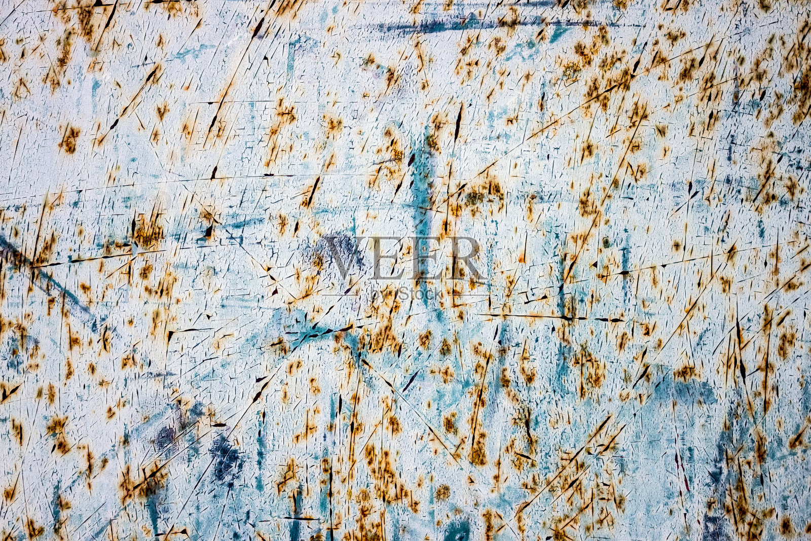 白色和蓝色背景与生锈照片摄影图片