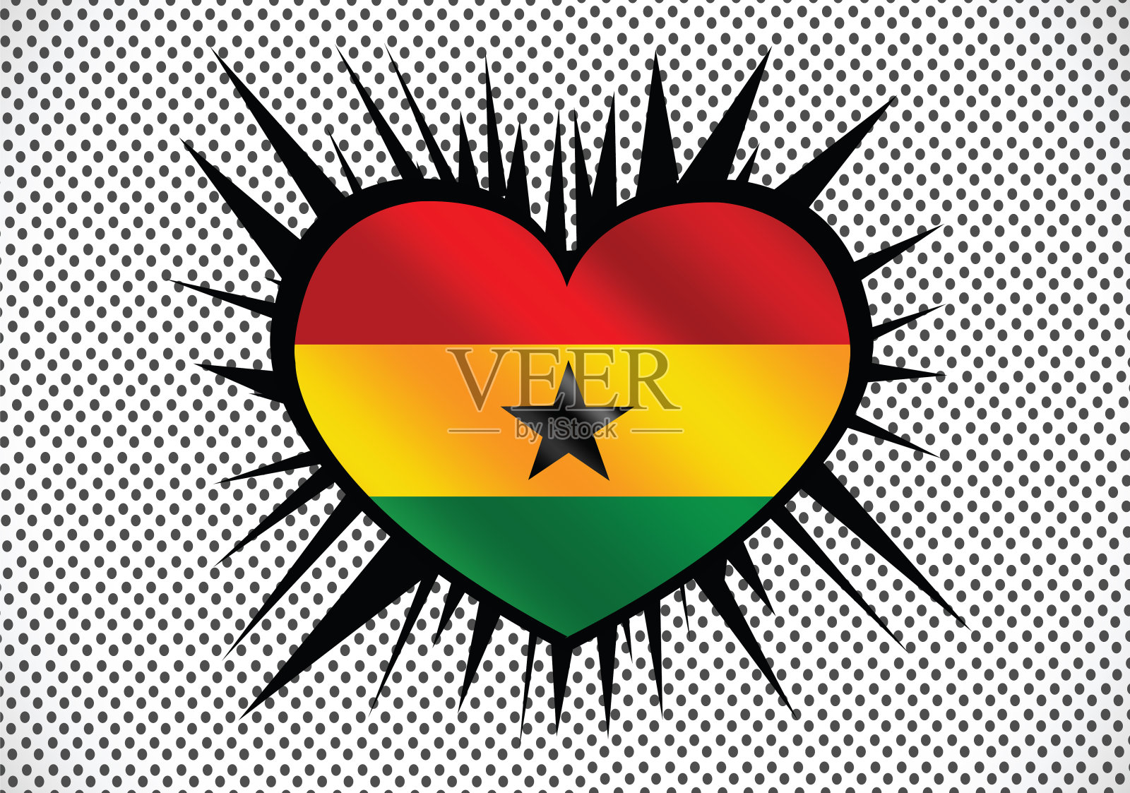 加纳国旗主题创意设计照片摄影图片