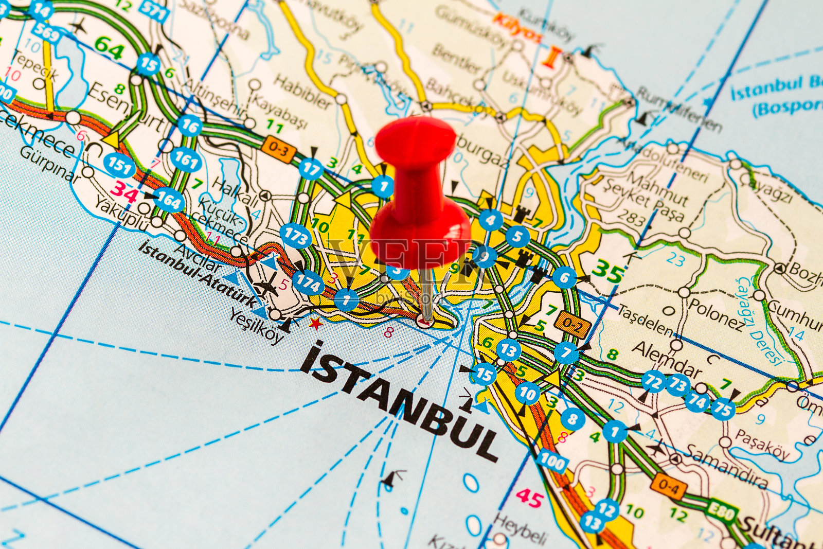 地图上的伊斯坦布尔照片摄影图片