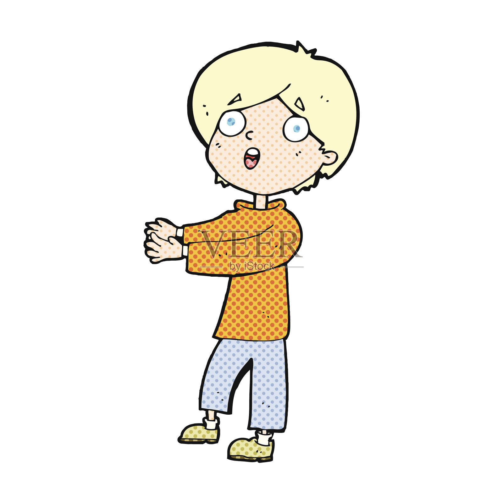 漫画震惊的男孩设计元素图片